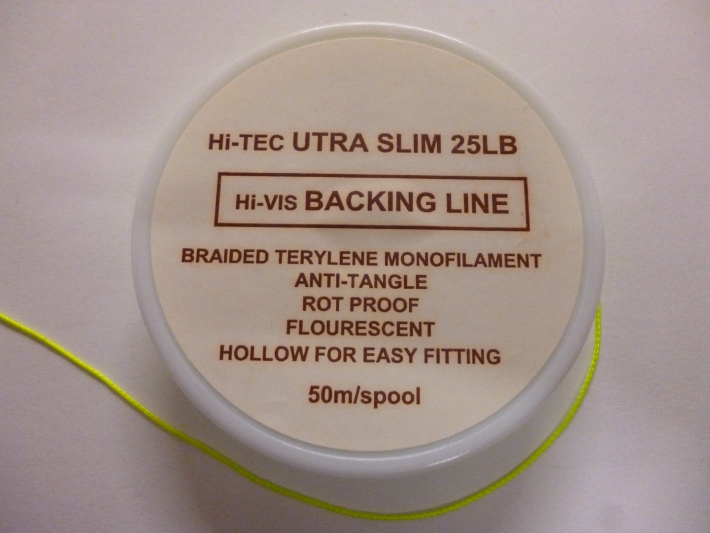 HI-TEC  Ultra Slim Backing 25 lb Fluo Yellow